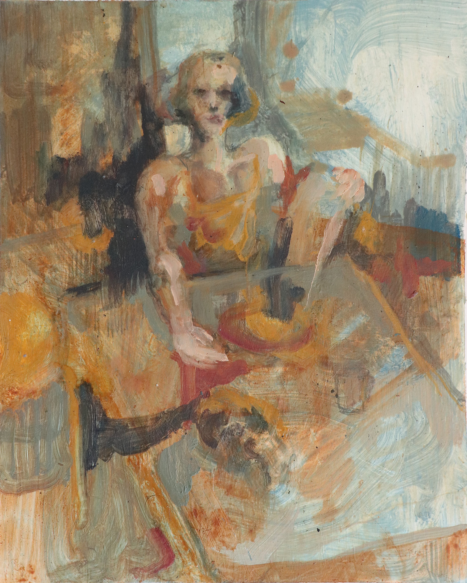 "Anna", 2019  |  Pittura ad olio su carta  |  21 x 28,5